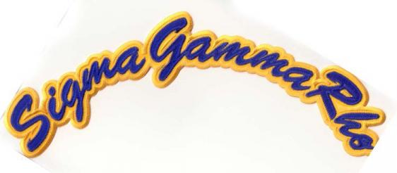 Sigma Gamma Rho Sorority rocker patch blue
